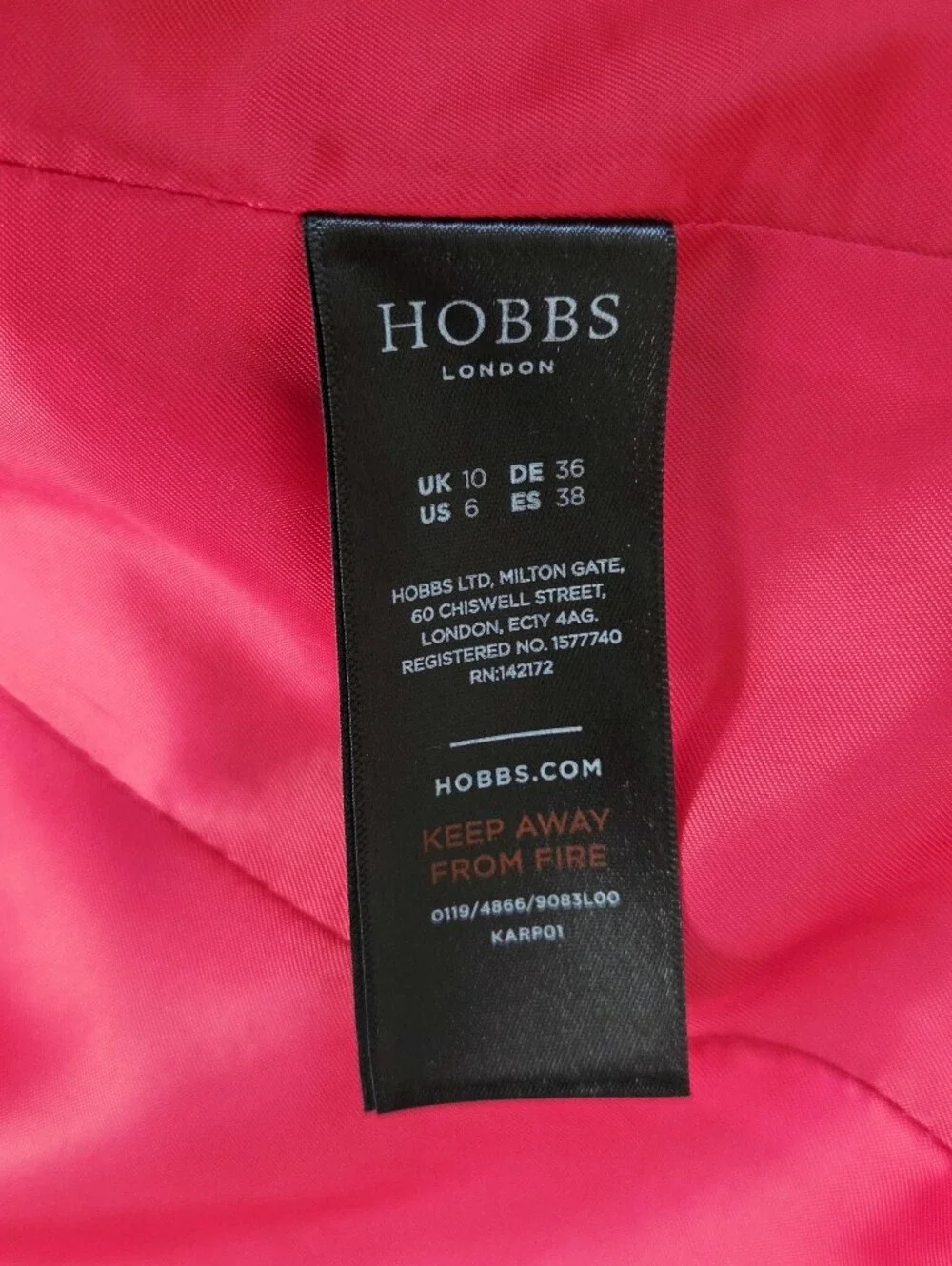 Hobbs Red Kathleen Tweed Jacket Size 6